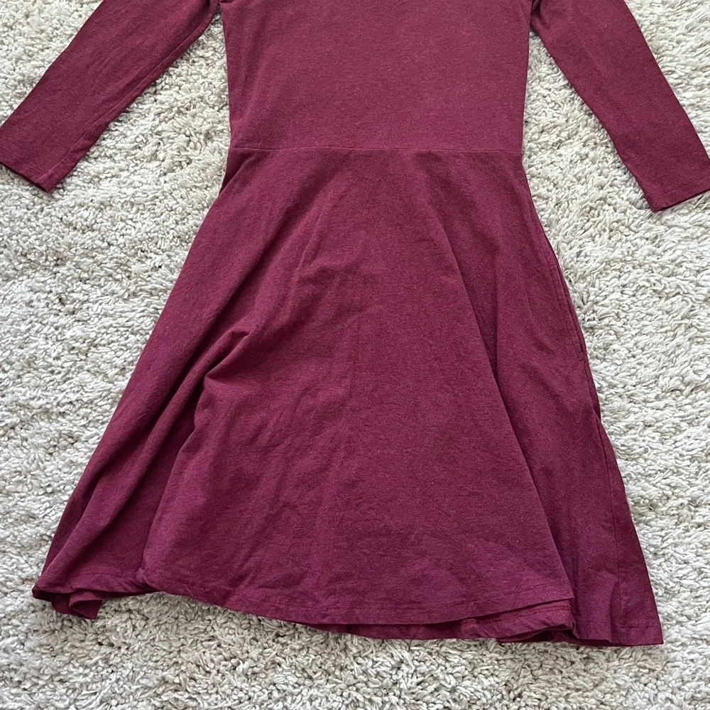Pact Cranberry Red Cotton Dress, Size XS, EUC - Picture 2 of 5
